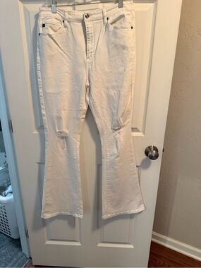 Buckle brand white flare jeans